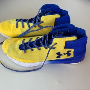 Under Armour Curry 3 Zero Yellow Royal Blue Men’s Basketball Shoe Size 14 Big
